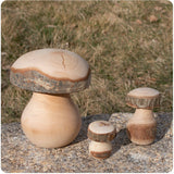 Set of 3 Wooden Mushrooms