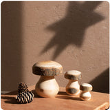 Set of 3 Wooden Mushrooms