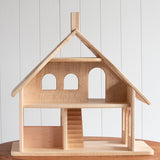 Maple Wood Dollhouse - Three Stories