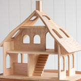 Maple Wood Dollhouse - Three Stories