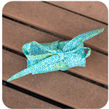 Fabric Roll-up Crayon Holder - Green Dots