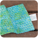 Fabric Roll-up Crayon Holder - Green Dots