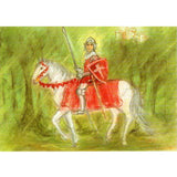 Knight in Red Postcard - Percival - 4-1/8" x 5-13/16"