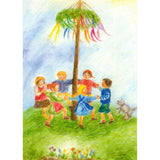 May Pole Postcard by Ilona Bock