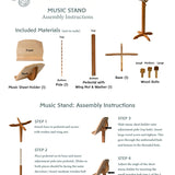 Wooden Music Stand / Easel - 28" Stem