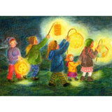 November Lantern Walk Postcard by Ilona Bock