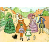 Elsa Beskow Postcard, On the Walk - 4-1/8" x 5-13/16"