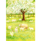 Lambs in the Orchard, Postcard - 4 1/8" x 5 13/16"