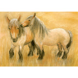 Belgian Horses - Postcard by M. v. Zeyl (4.21 x 5.91")