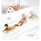 Elsa Beskow Postcard, Set of 12 Months in Swedish - 4-1/8" x 5-13/16"