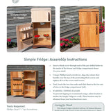 Simple Fridge Wooden Play Refrigerator, Cherry - Premium