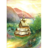 Stave Church by Alexandra Riggins - 7" x 5.125"