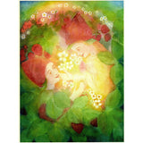 Strawberry Children Postcard by Alexandra Riggins 6 7/8" x 5 1/8"