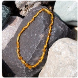 Baltic Amber Necklaces, 12-13" long, Yellow Frost, Oval