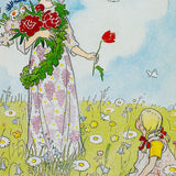 Elsa Beskow Postcard, Midsummer Fairy - 4-1/8" x 5-13/16"