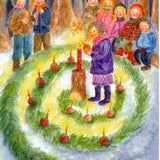 Advent Garden Spiral in Forest Postcard by Ilona Bock - 4 1/8" x 5 13/16"