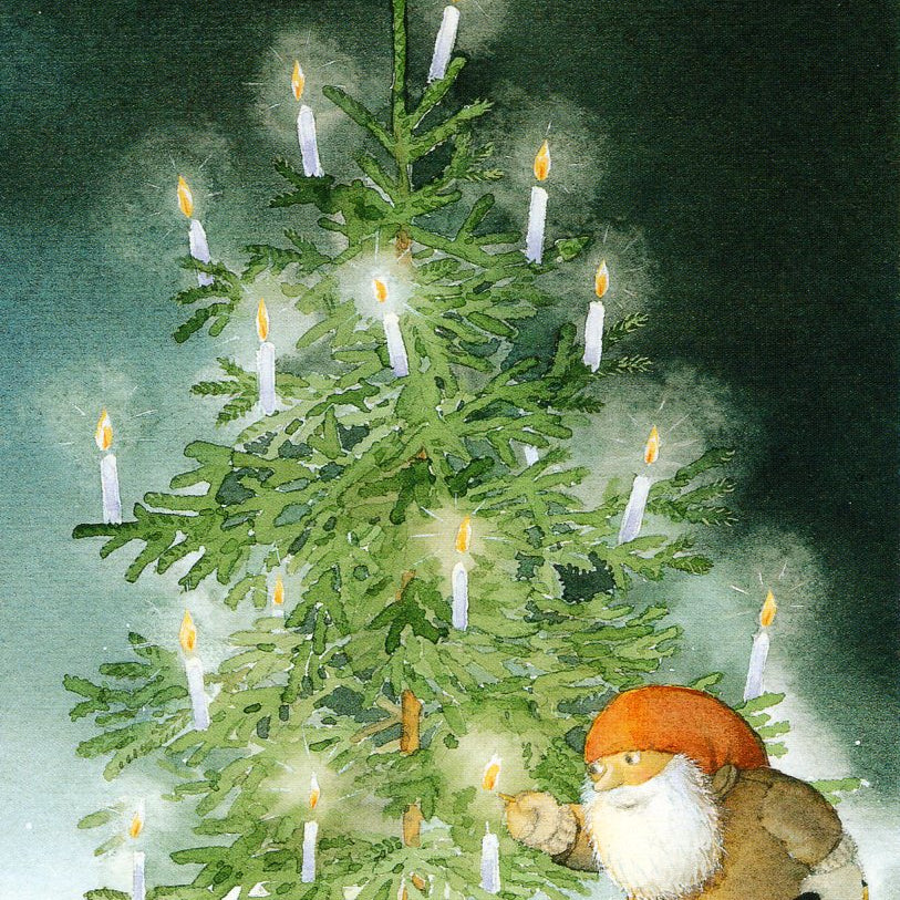 Candlit Tree Postcard