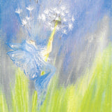 Elf Blowing Dandelion, Postcard - 4-5/8" x 6-13/16"