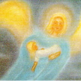 Guardian Angel Postcard and Child by Ruth Elsasser - 4 1/8" x 5 13/16"