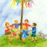 May Pole Postcard by Ilona Bock